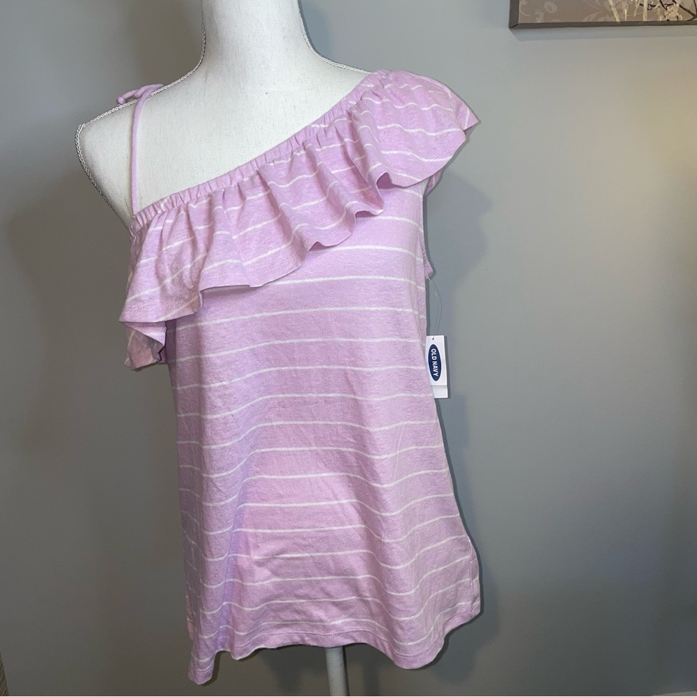 NWT Old Navy Purple Ruffle Tank Top